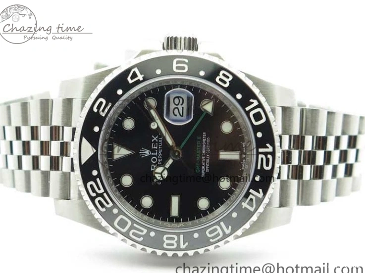 0108 Trendsetting GMT-Master II 116710 LN Black Ceramic 904L D1F 1:1 Best Edition On Jubilee Bracelet SA 2957